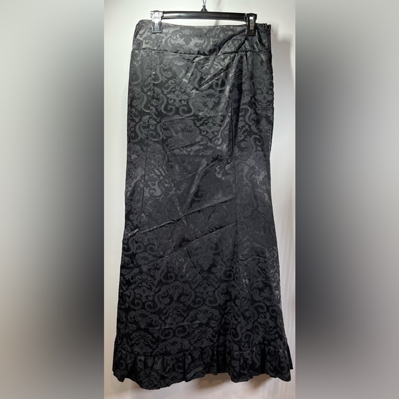 🌺Lace-Up Skirt with Mermaid Ruffle, Jacquard Maxi Skirt🌸🌺 - Picture 7 of 16